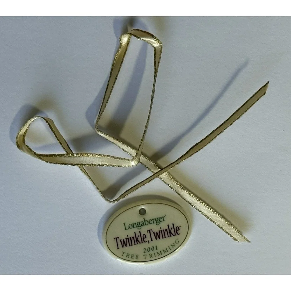 NEW Longaberger Tree Trimming 2001 Twinkle Twinkle Basket Set SIGNED Liner/Charm